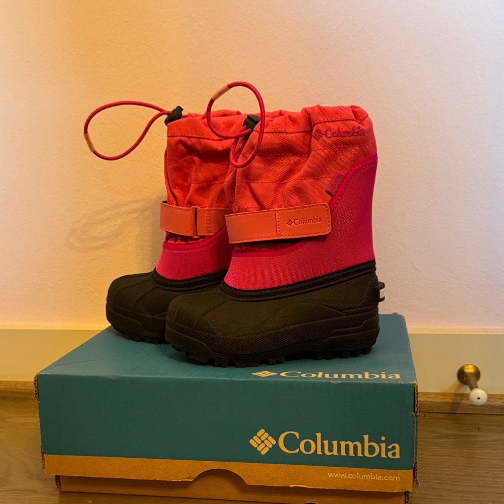 Columbia Kids' Pink and Black Snow Boots